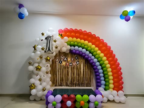 Rainbow Themed Birthday Decor | Balloon Decoration in Surat | TogetherV