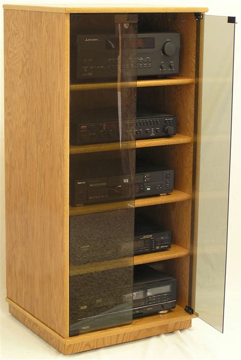 Stereo Cabinet with Glass Doors 50"H