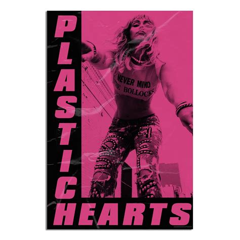 Miley Cyrus Plastic Hearts Record Poster - www.weeklybangalee.com