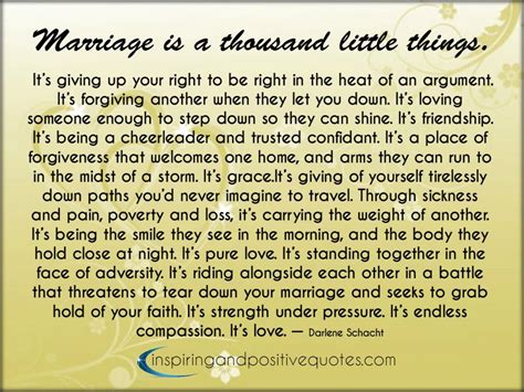 Marriage is a thousand little things - Inspiring And Positive Quotes