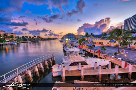 Pompano Beach Pier Marina at Waterway | Royal Stock Photo