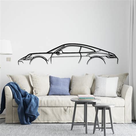 Porsche 911 Silhouette Large Metal Wall Art Porsche Garage - Etsy