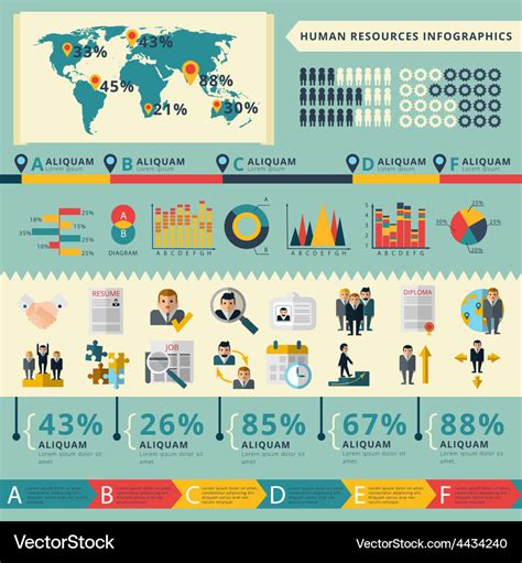 Human resources infographic report presentation Vector Image