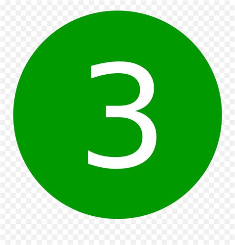 Three Number 3 Symbol Count - Green Number 3 In Circle Emoji,Woman ...