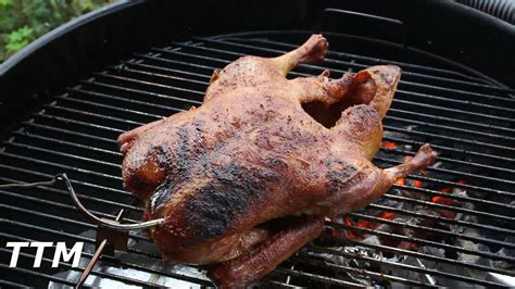 How to BBQ a Whole Duck on the Weber Kettle Grill | Duck recipes, Whole duck recipes, Grilling