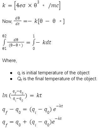 Newton’s Law of Cooling - Definition, Formula, Limitations and Examples