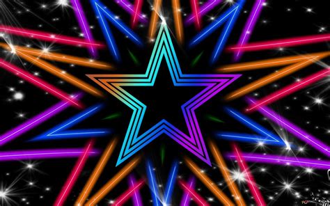 Neon stars HD wallpaper download