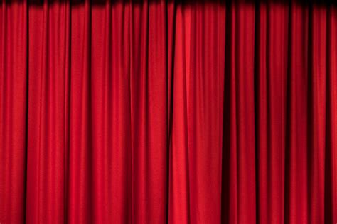 Red stage curtain in a theater - StockFreedom - Premium Stock Photography