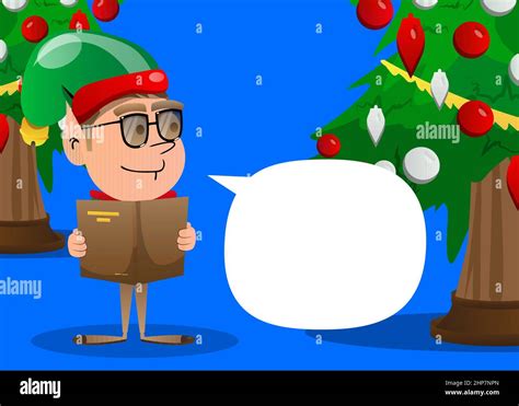 Christmas Elf reading a book Stock Vector Image & Art - Alamy