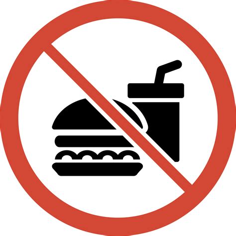 Clipart - No Food or Drink Sign