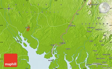 Physical Map of Calabar