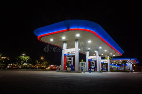 PTT Gas Station On Highway Road During Chonburi To Bangkok City ...