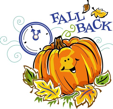 Fall Back Daylight Saving Time Ends Pumpkin Clipart