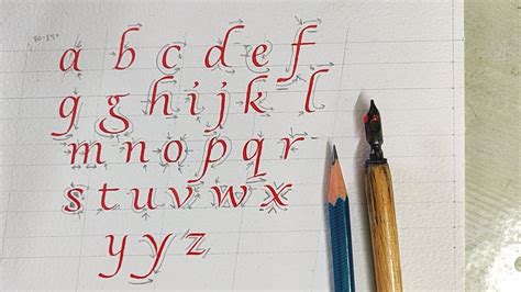 Italic Script Alphabets Writings Real time - Beginners Calligraphy ...