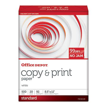 Office Depot Multi Use Printer Copy Paper White Letter 8.5 x 11 500 ...