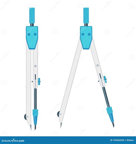 Pair Of Compasses On The Background Of The Drawing. Royalty-Free Stock Photography ...