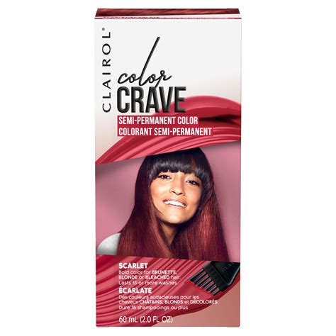 Clairol Color Crave Semi-Permanent Hair Color, Scarlet - Walmart.com