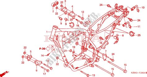 FRAME for Honda XR 125 L Electric start 2003 # HONDA Motorcycles & ATVS Genuine Spare Parts Catalog