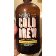 Grady's Cold Brew Coffee Concentrate: Calories, Nutrition Analysis & More | Fooducate