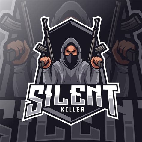 Premium Vector | Silent killer mascot esport logo