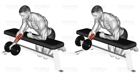 How to do Dumbbell Over Bench One Arm Reverse Wrist Curl: Techniques ...