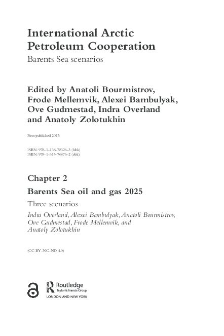 (PDF) Barents Sea oil and gas 2025: Three scenarios | Indra Overland - Academia.edu