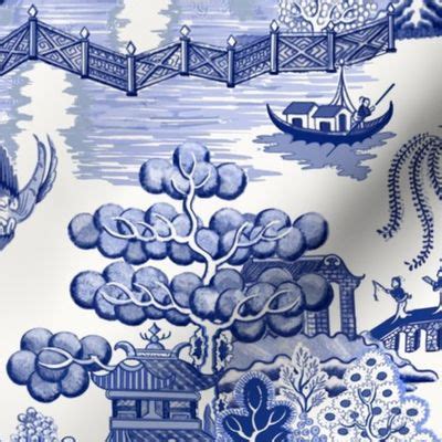 Blue Willow Fabric | Spoonflower