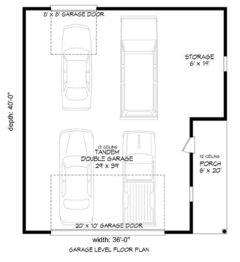 Plan 51681 | Traditional Style 4 Car Garage