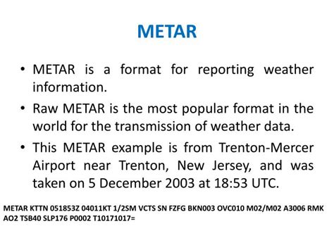 PPT - Lab 2: METAR Decoding and Station Observations PowerPoint ...