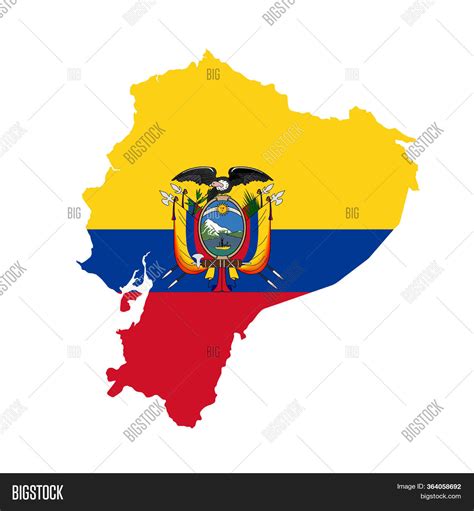 Ecuador Flag Map. Image & Photo (Free Trial) | Bigstock