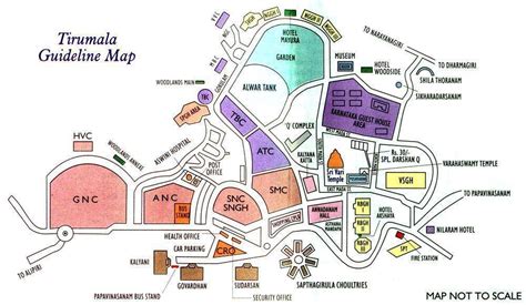 More Visiting Places& Temple in Tirumala Map | TIRUMALA BALAJI INFO