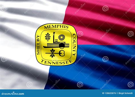 Memphis Tennessee Flag Illustration Stock Illustration - Illustration ...