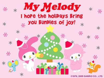 My Melody Christmas e-Card - my-melody Photo Sanrio Characters, Cute Characters, Birthday E-card ...