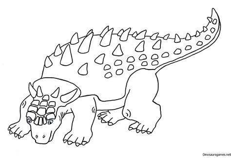 ANKYLOSAURUS DINO COLORING PAGE | Libro de dinosaurios para colorear ...