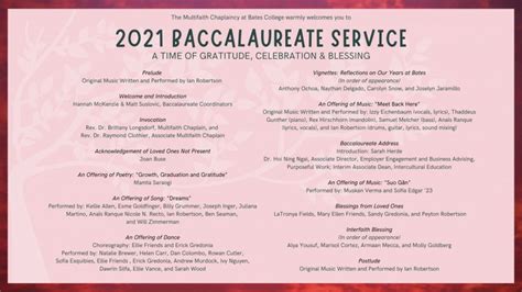 Baccalaureate 2021 | Commencement 2025 | Bates College