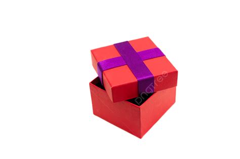 Isolated Red Purple Present Box Shiny, Render, Bright, Decorative PNG Transparent Image and ...