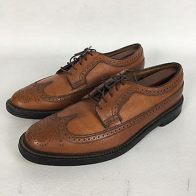 Vintage-Florsheim-Imperial-Brown-Long-Wingtip-Dress-Shoes-9-5C-V-Cleat ...