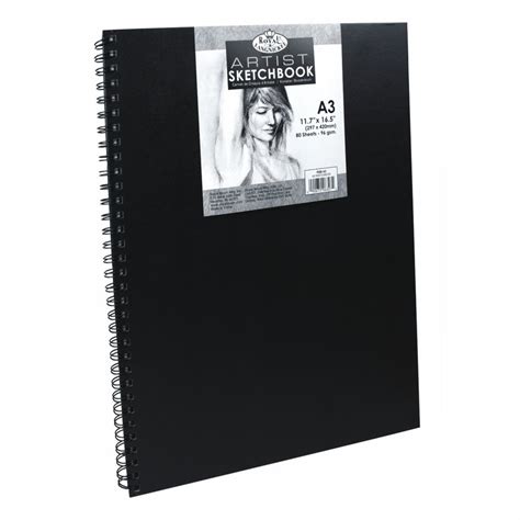 Royal & Langnickel A3 Sketchbook with Spiral Side (80 Sheets) - Art Supplies from Crafty Arts UK