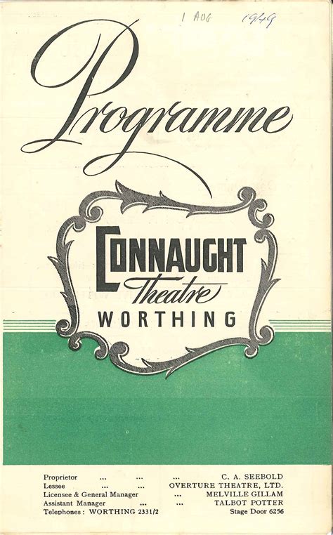 Plays from the 40s to 80s - Worthing Theatres and Museum