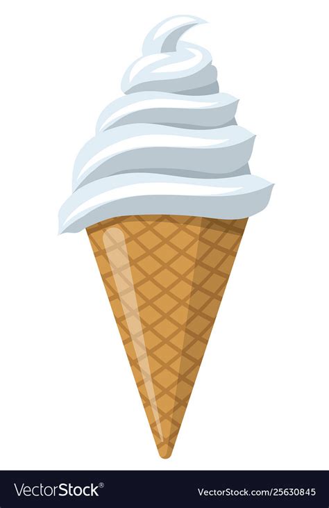 Vanilla ice cream Royalty Free Vector Image - VectorStock