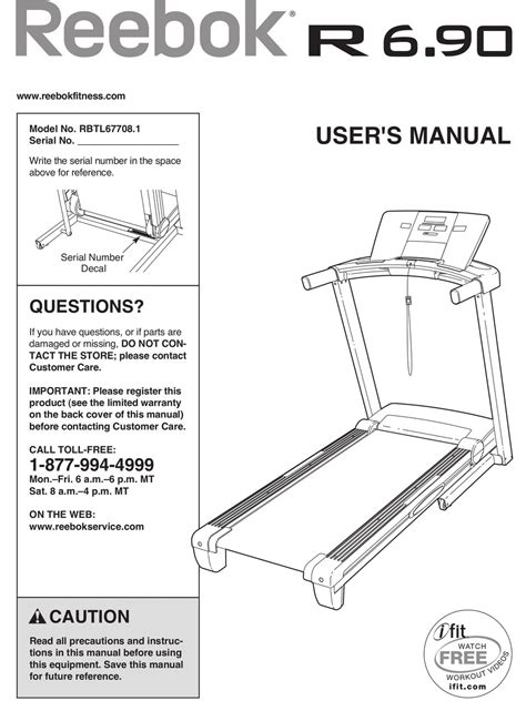 REEBOK R 6.90 USER MANUAL Pdf Download | ManualsLib