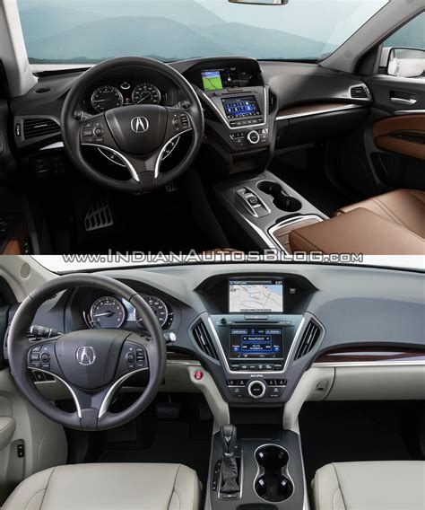 2017 Acura MDX vs. old Acura MDX interior dashboard