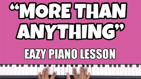 Lamar Campbell - More Than Anything - Piano Lesson + Tutorial Chords - Chordify