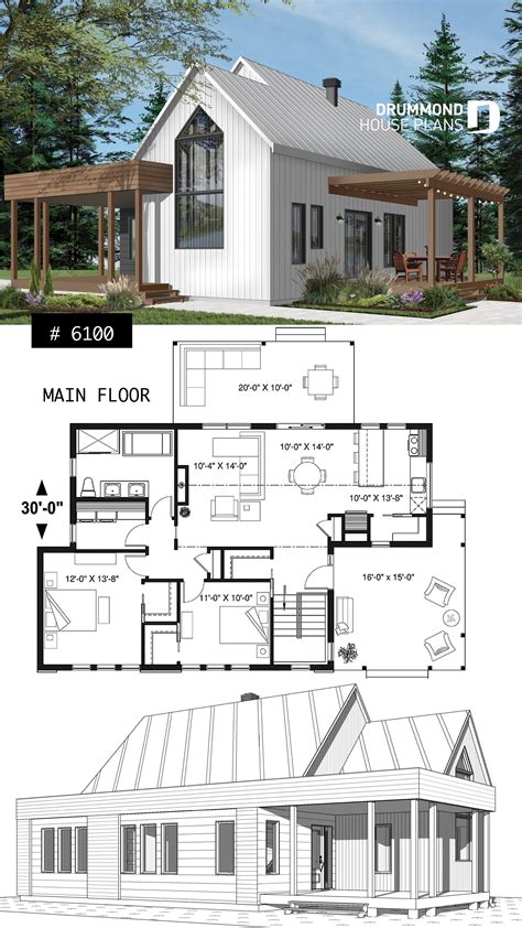 Small One Story House Plans - Small Modern Apartment