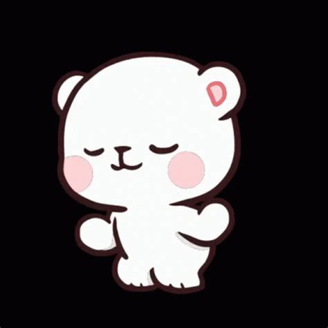 Cute Happy Dancing White Bear GIF | GIFDB.com