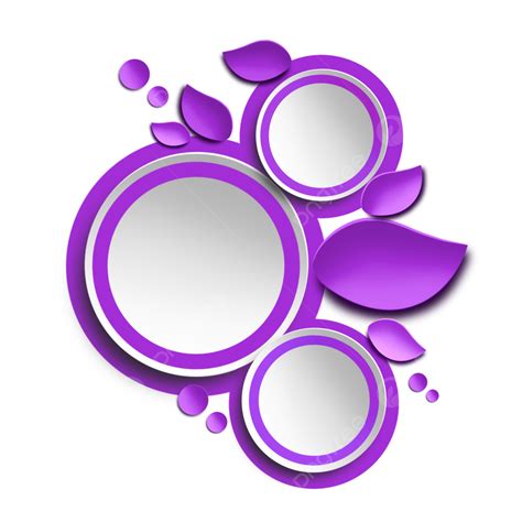 Purple Circle Border Hd Transparent, Paper Art Gradient Purple Border ...