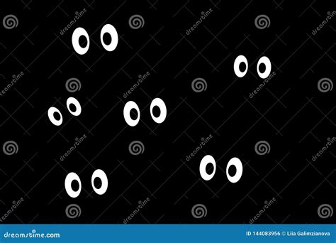 Spooky Eyes. Seamless Wallpaper Stock Illustration - Illustration of ...