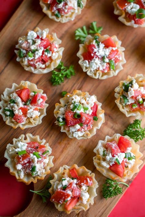 Greek Feta Dip Phyllo Cups - A Tasty Vegetarian Appetizer! | Recipe in ...