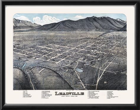 Leadville CO 1879 Restored Map | Vintage City Maps