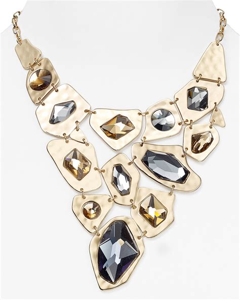 Robert Lee Morris Soho Geometric Faceted Stone Bib Necklace, 14 ...